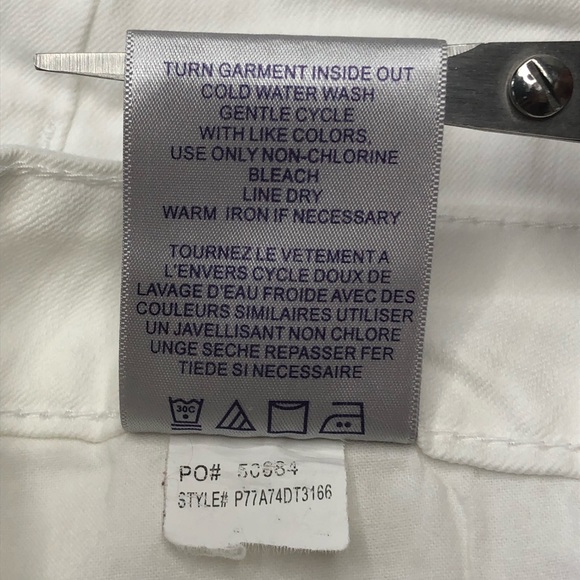 NYDJ White Mid Rise Stretch Cropped Jeans with Notched Leg - Picture 14 of 14